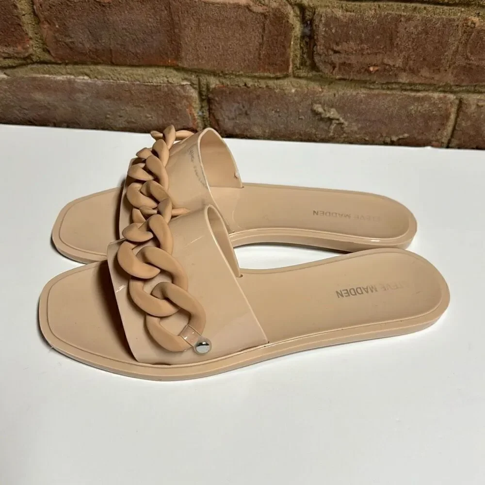 STEVE MADDEN One Band Jelly Sandals Ciela Blush Size 8
